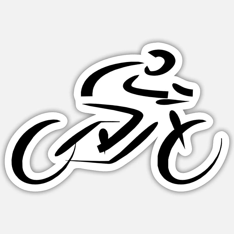 Radfahrer Rennfahrer  Sticker Größe S (10 x 10 cm)