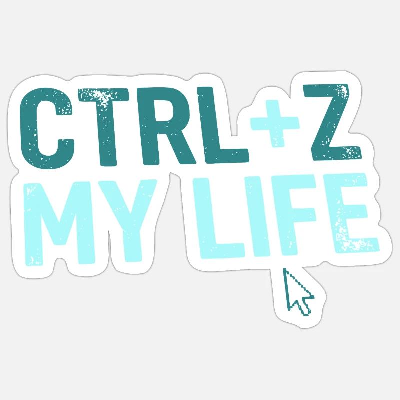 Developer Fun Hoodie, CTRL+Z My Life , Mug Sticker size S (10 x 10 cm)