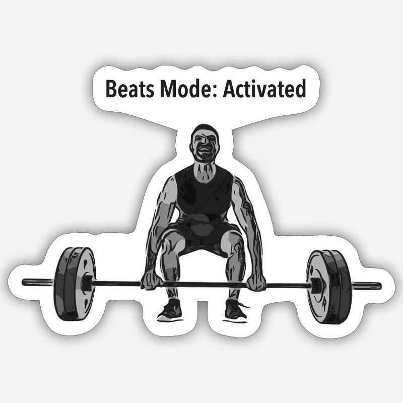 Beats Mode Active: Strength Lifting Sticker size S (10 x 10 cm)