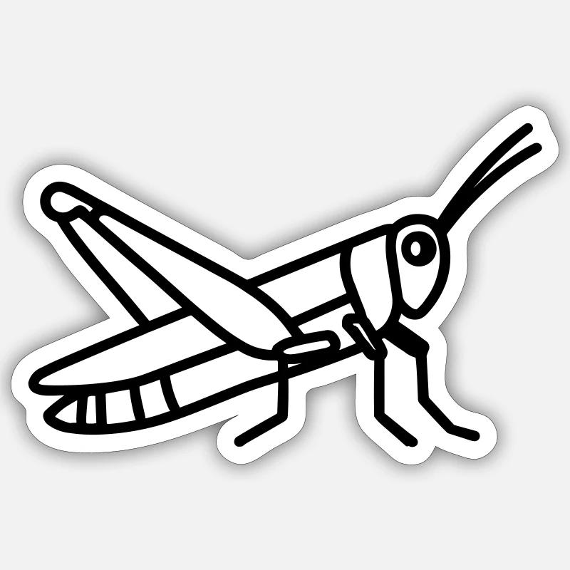sauterelle Sticker taille S (10 x 10 cm)