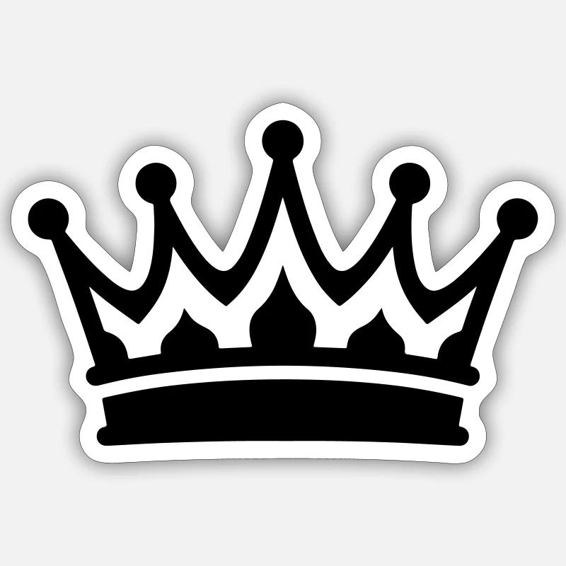 Crown Symbol - Sticker size S (10 x 10 cm) - white matte