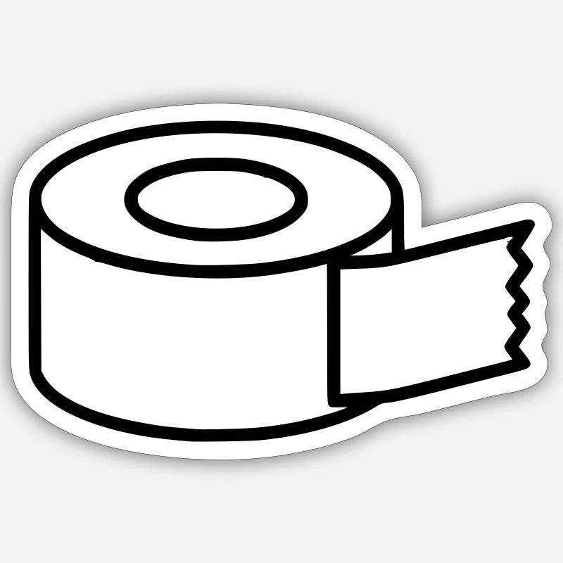 Icône d’artisanat du ruban masquant - Sticker taille S (10 x 10 cm) - blanc mat