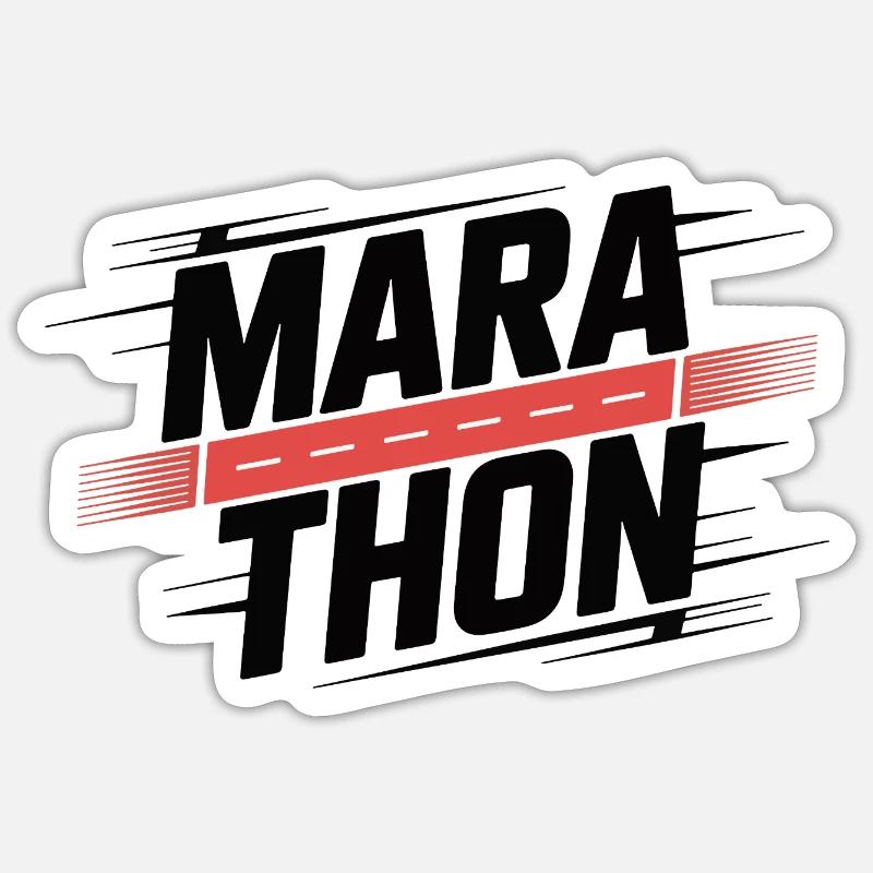 Bande néon du Marathon Sprint - Sticker taille S (10 x 10 cm) - blanc mat