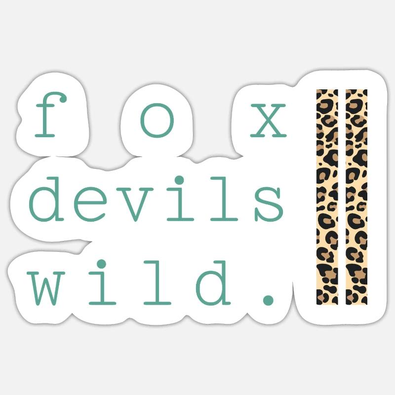 Fox Devil Wild Leopard Sticker size S (10 x 10 cm)