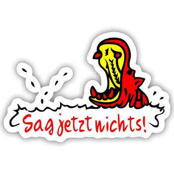 Hippo - Sticker Größe S (10 x 10 cm) - Mattweiß - Vorne