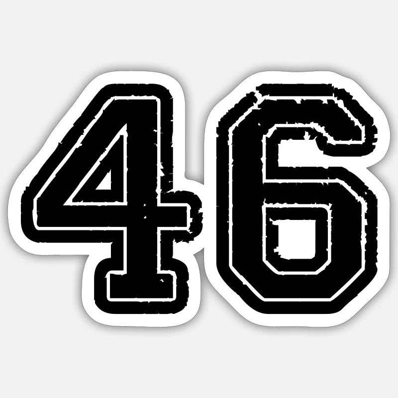 46 - Sticker Größe S (10 x 10 cm) - Mattweiß