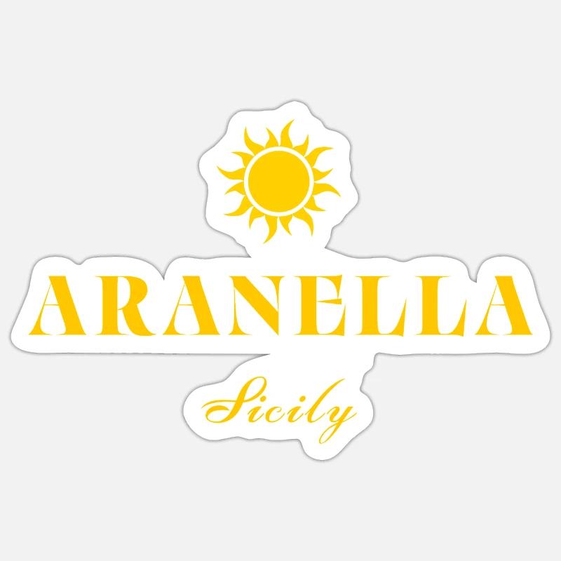 Aranella Sicily Sun - Sticker taille S (10 x 10 cm) - blanc mat