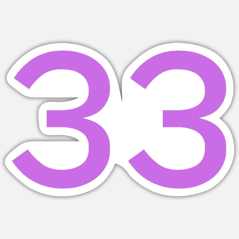 33 - Sticker Größe S (10 x 10 cm) - Mattweiß