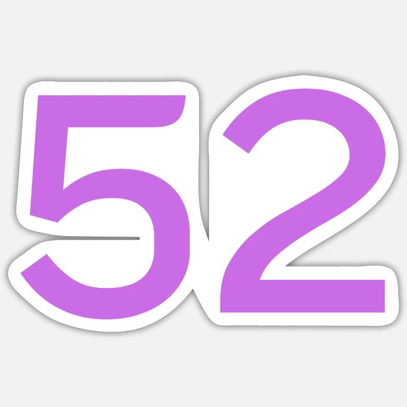 52 - Sticker taille S (10 x 10 cm) - blanc mat
