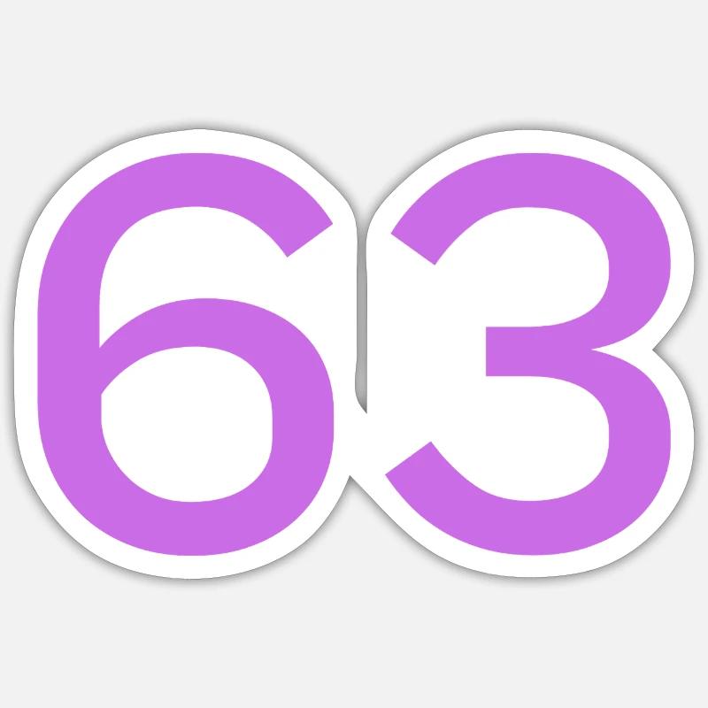 63 - Sticker size S (10 x 10 cm) - white matte