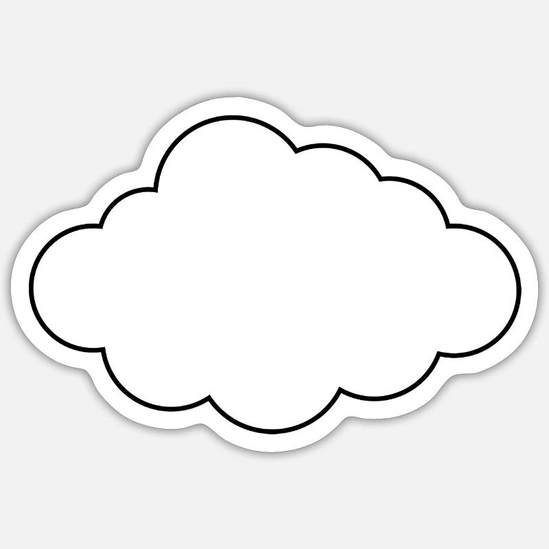 Résumé du nuage - Sticker taille S (10 x 10 cm) - blanc mat