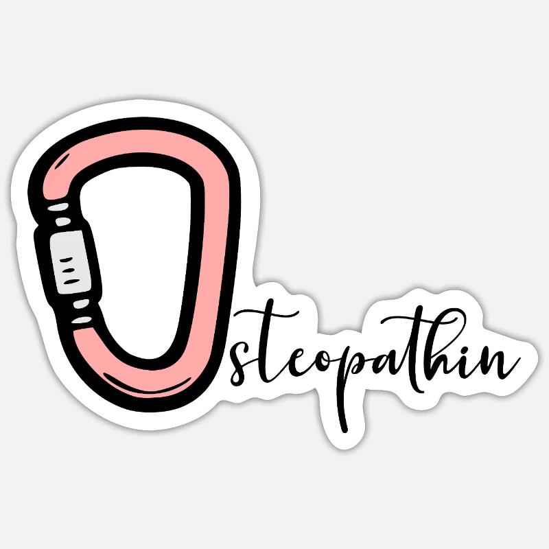 Ostéopathie Ostéopathe - Sticker taille S (10 x 10 cm) - blanc mat