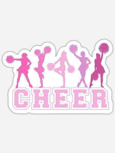 Cheer Squad Cheerleader Sport Mädchen - Sticker Größe S (10 x 10 cm) - Mattweiß