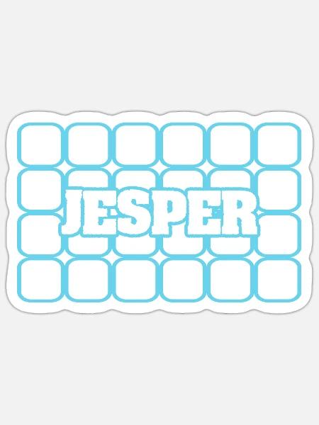 Vorname Jesper - Sticker Größe S (10 x 10 cm) - Mattweiß