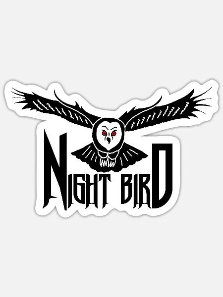 Schwarze Nachteule - Sticker Größe S (10 x 10 cm) - Mattweiß