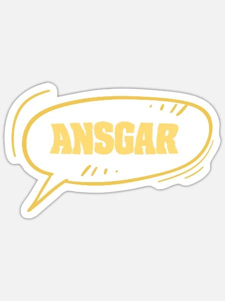 Comic Ansgar - Sticker Größe S (10 x 10 cm) - Mattweiß