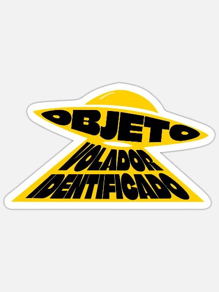 IDENTIFIZIERTES FLIEGENDES OBJEKT - Sticker Größe S (10 x 10 cm) - Mattweiß