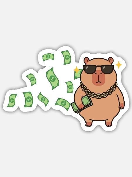 Geld - Sticker Größe S (10 x 10 cm) - Mattweiß