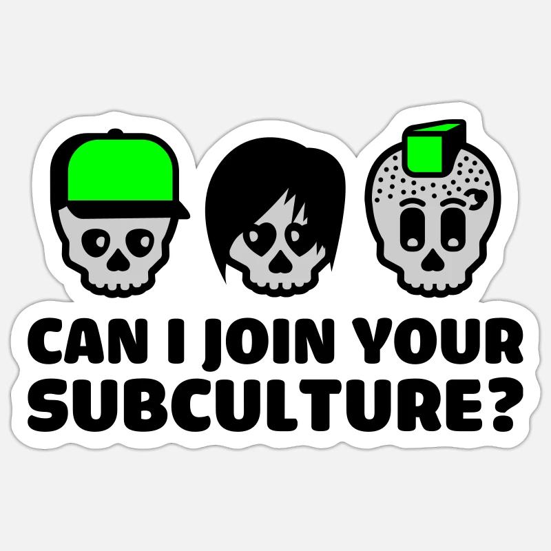 subculture - Sticker taille S (10 x 10 cm) - blanc mat