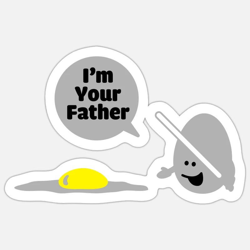 egg vader - Sticker size S (10 x 10 cm) - white matte