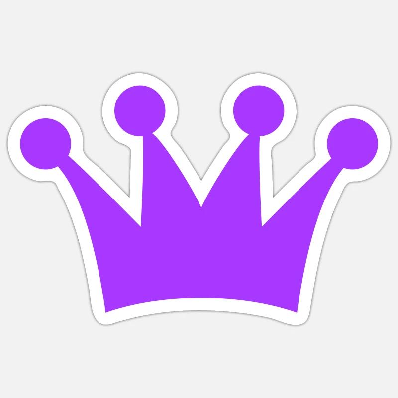 crown - Sticker size S (10 x 10 cm) - white matte