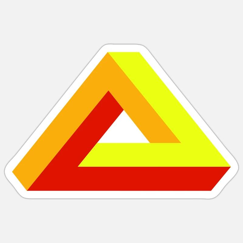 Dreieck - Sticker Größe S (10 x 10 cm) - Mattweiß
