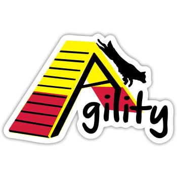 Agility - Sticker Größe S (10 x 10 cm) - Mattweiß - Vorne