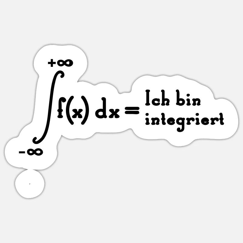 Je intégrée - Sticker taille S (10 x 10 cm) - blanc mat