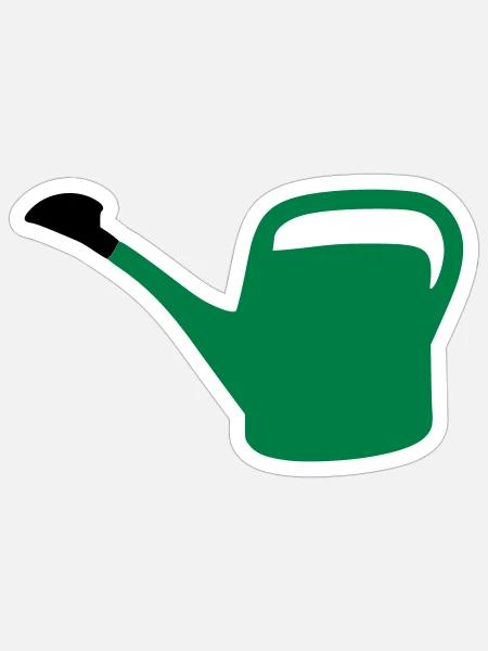 Gießkanne - Sticker Größe S (10 x 10 cm) - Mattweiß