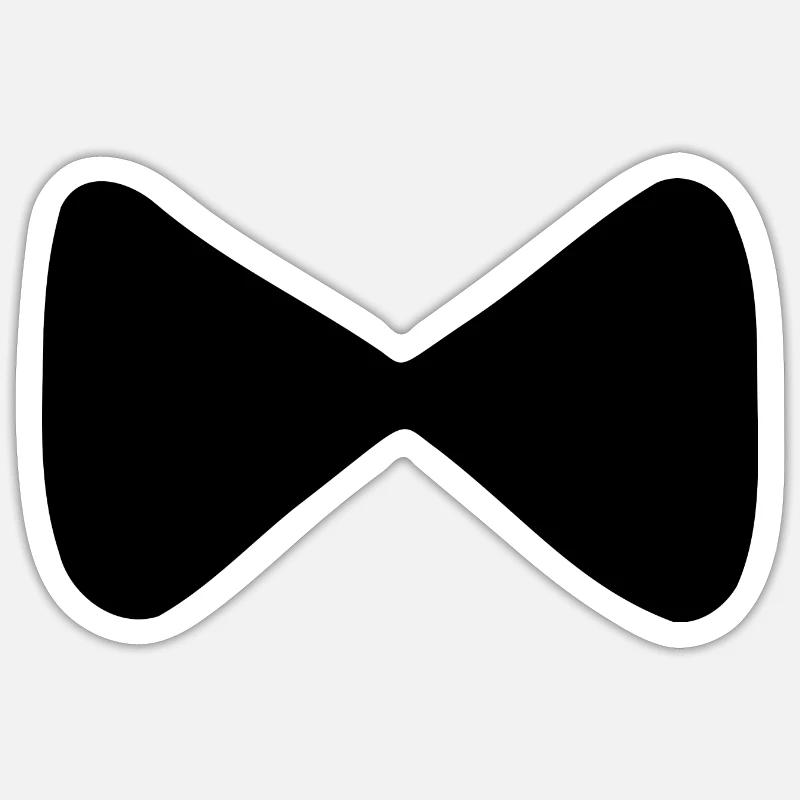 Bowtie - Sticker size S (10 x 10 cm) - white matte