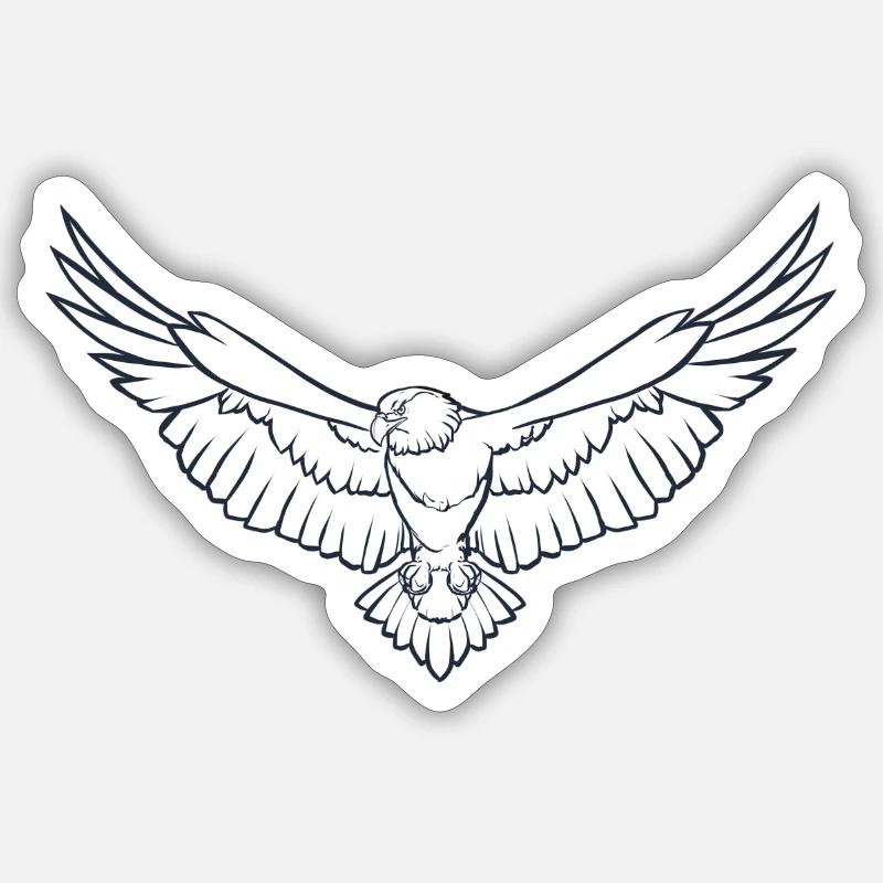 eagle58 - Sticker size S (10 x 10 cm) - white matte