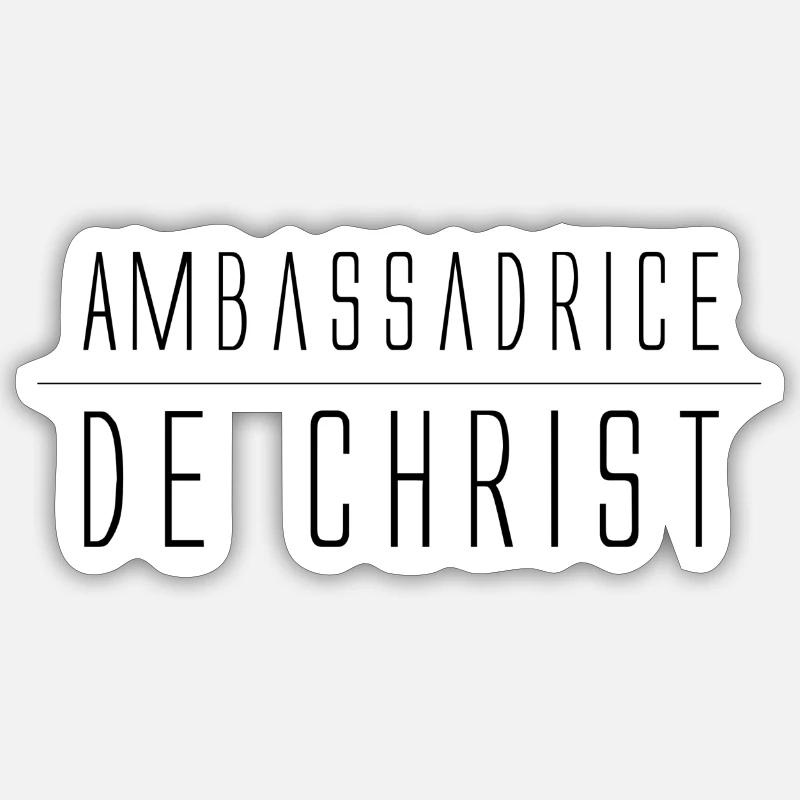 Botschafter Christi - Sticker Größe S (10 x 10 cm) - Mattweiß