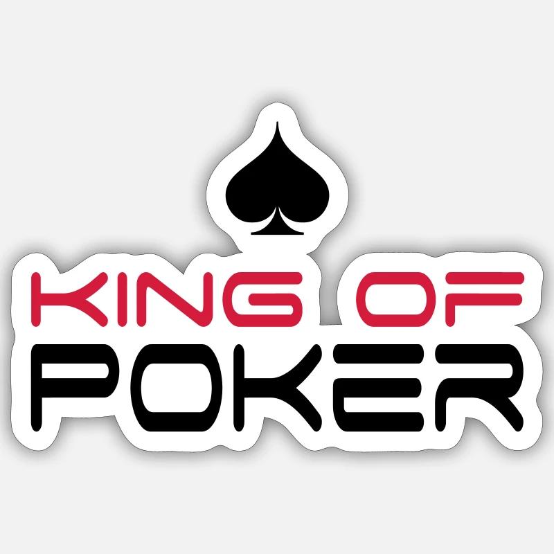 poker - Sticker taille S (10 x 10 cm) - blanc mat