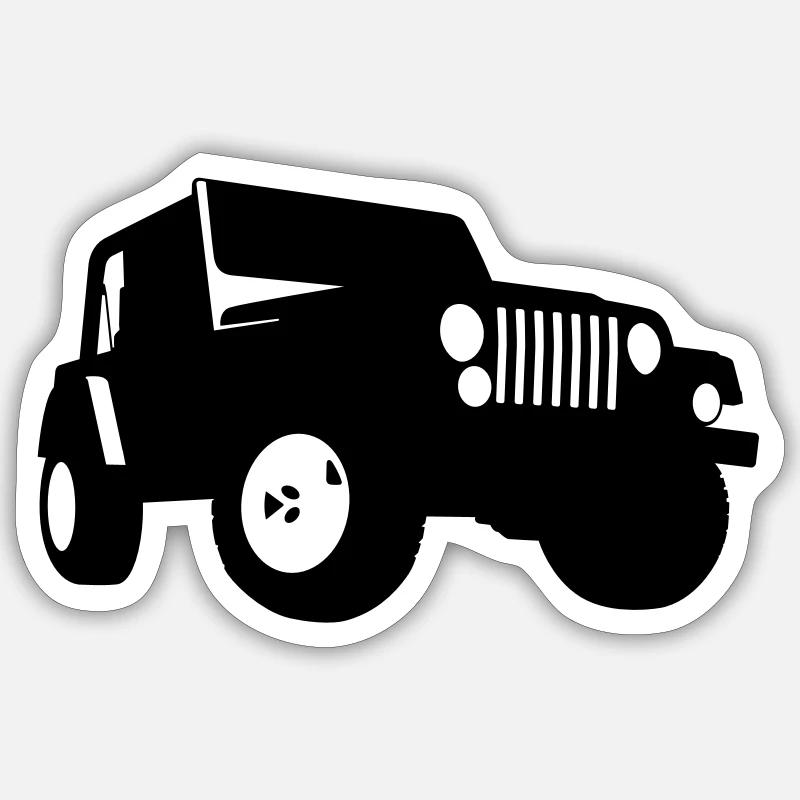 Jeep - SUV - Sticker size S (10 x 10 cm) - white matte