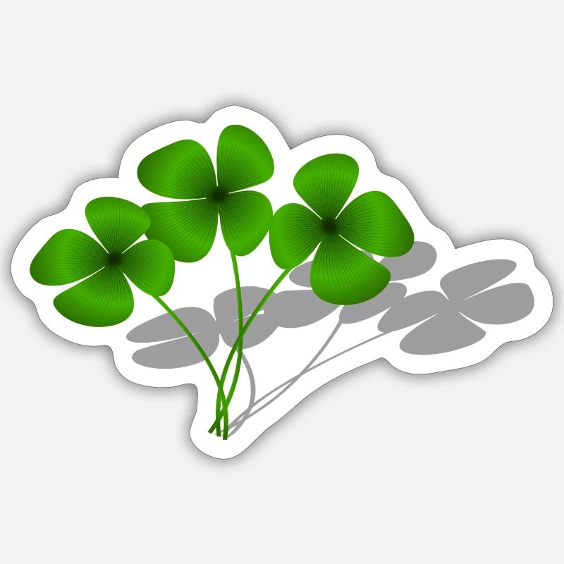 luck - Sticker size S (10 x 10 cm) - white matte
