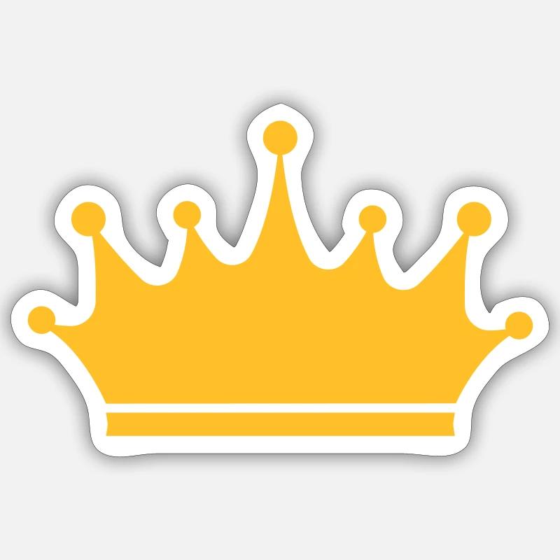 couronne - Sticker taille S (10 x 10 cm) - blanc mat