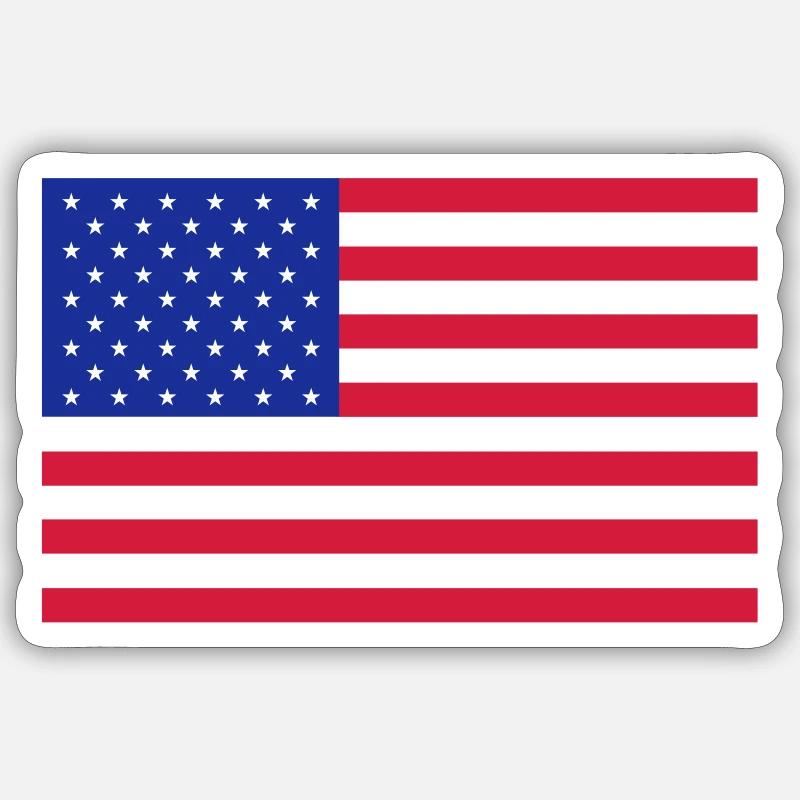 Drapeau Amérique Sticker taille S (10 x 10 cm)