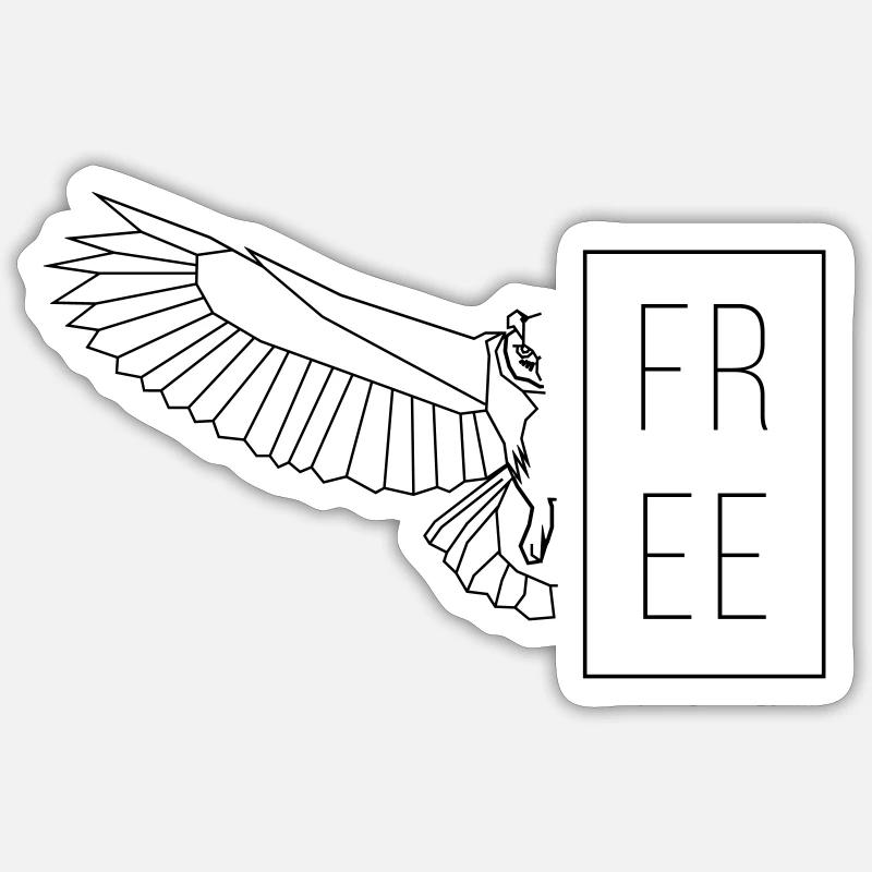 Eule Free (Farbe anpassbar) Sticker Größe S (10 x 10 cm)