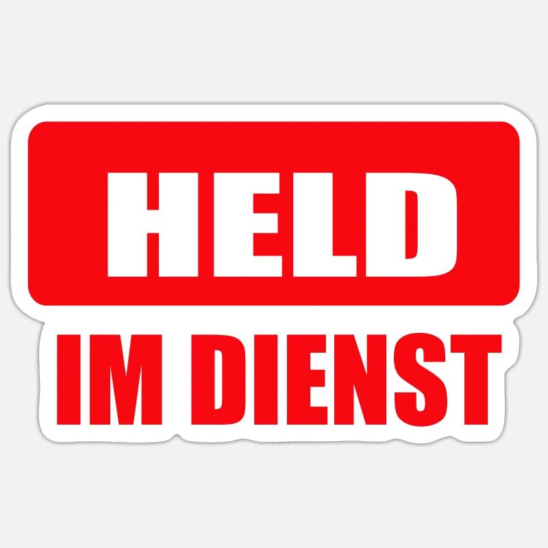 Héros - Sticker taille S (10 x 10 cm) - blanc mat