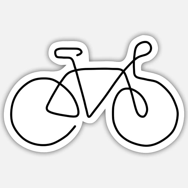 bicycle - Sticker size S (10 x 10 cm) - white matte