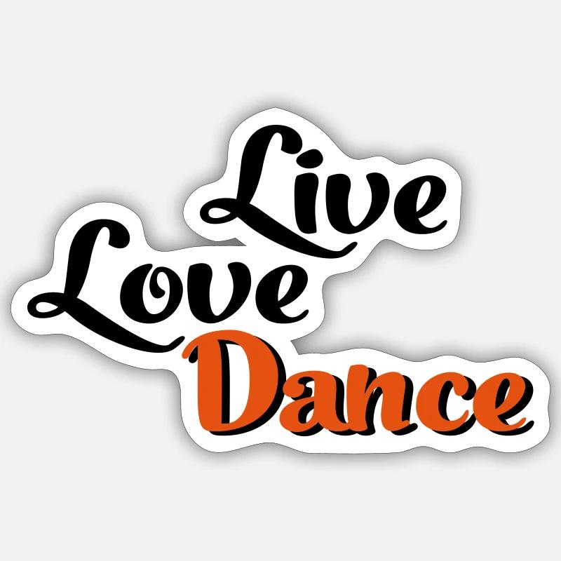 dance - Sticker size S (10 x 10 cm) - white matte