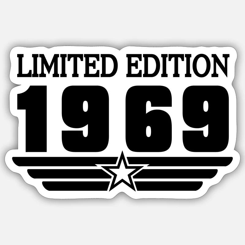 1969 - Sticker taille S (10 x 10 cm) - blanc mat
