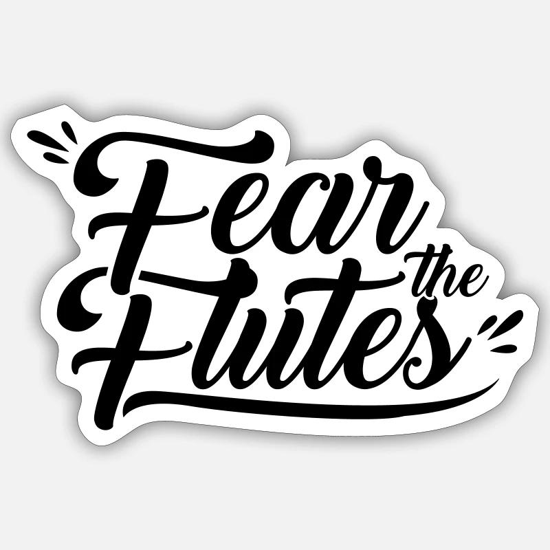 flûte Sticker taille S (10 x 10 cm)