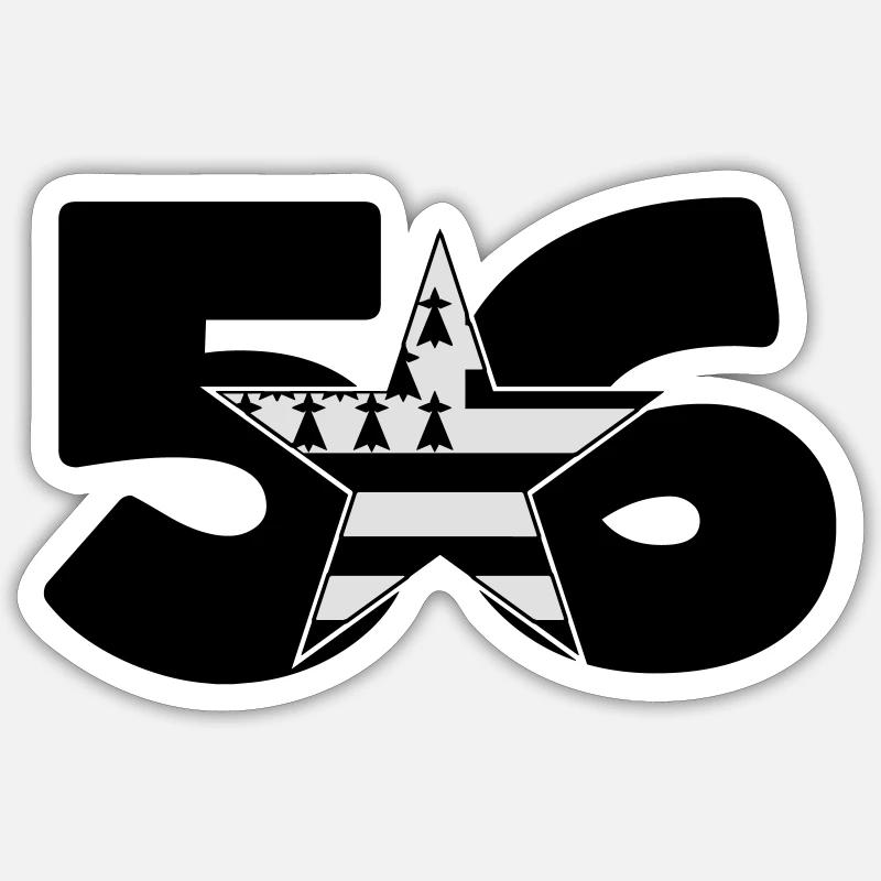 Brittany: 56! - Sticker size S (10 x 10 cm) - white matte