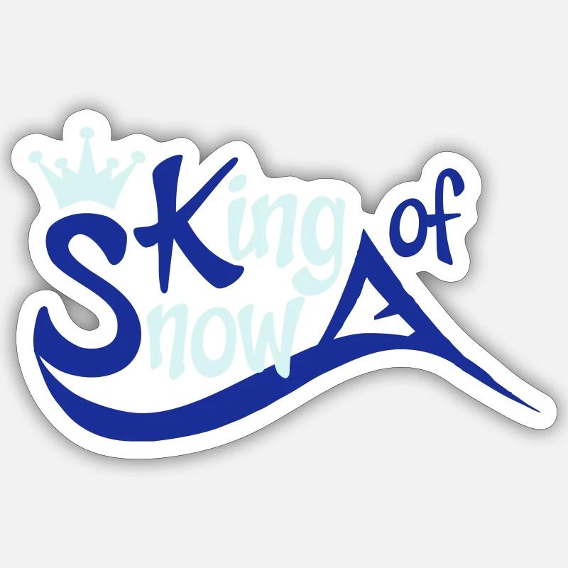 snowboarding - Sticker taille S (10 x 10 cm) - blanc mat