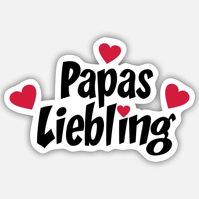 Papa - Sticker Größe S (10 x 10 cm) - Mattweiß