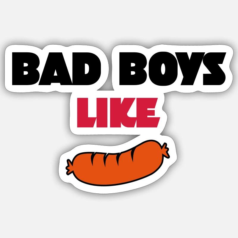 sausage - Sticker size S (10 x 10 cm) - white matte