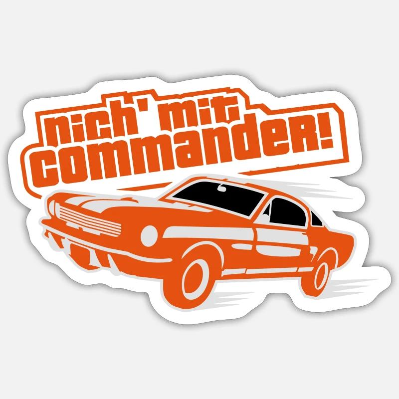 Nich' mit Commander! - Sticker Größe S (10 x 10 cm) - Mattweiß