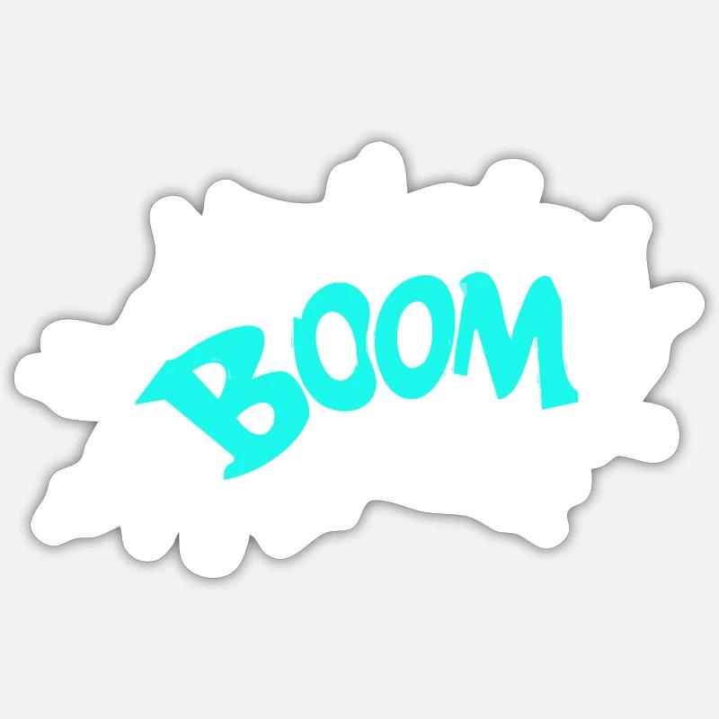 Comic BOOM - Sticker size S (10 x 10 cm) - white matte