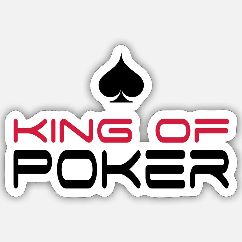 poker - Sticker taille S (10 x 10 cm) - blanc mat